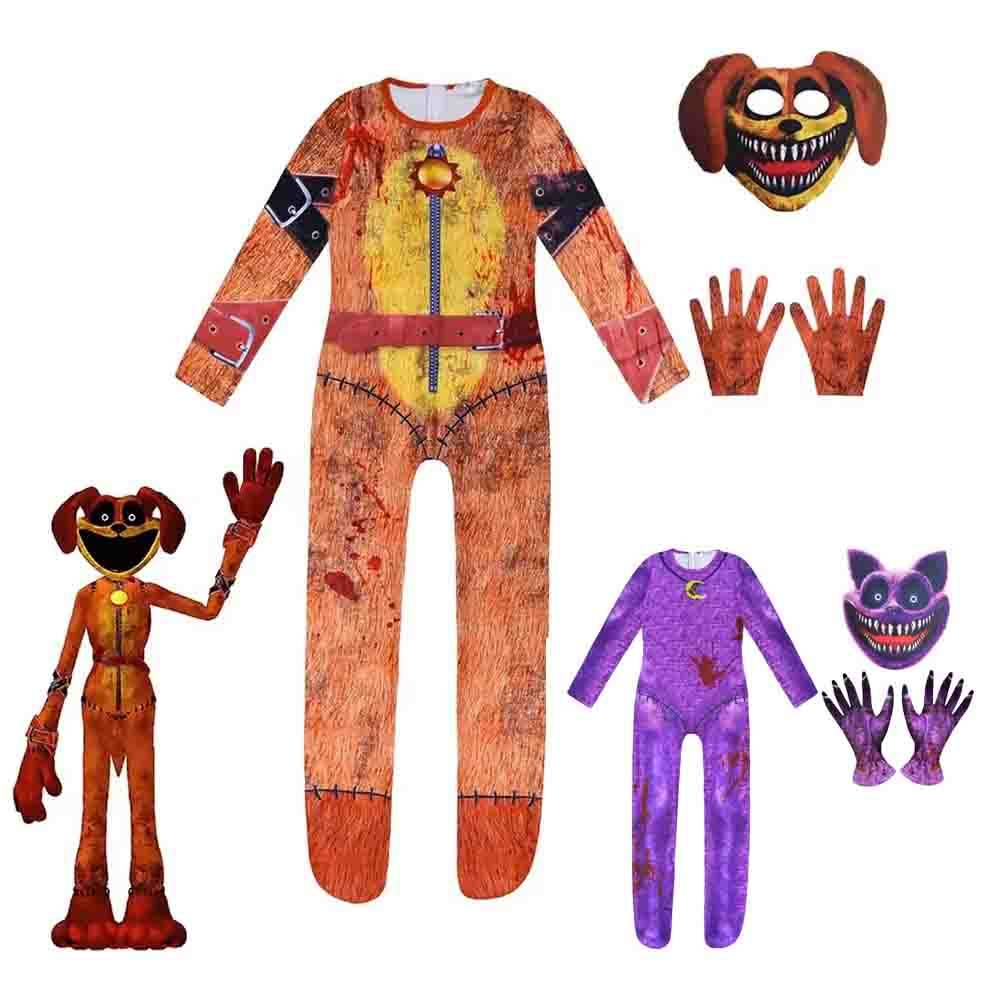 Halloweenkostym Barn Cosplay Smile Critters Dogday Kläder Kostym Födelsedagsparty Body Mask Catnap Outfit Julklapp till Pojkar cm