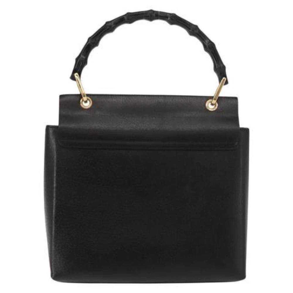 Gucci Vintage Pre-owned Vintage Bamboo Handle Bag - Vintage - Dame - Sort - ONE SIZE - Læder