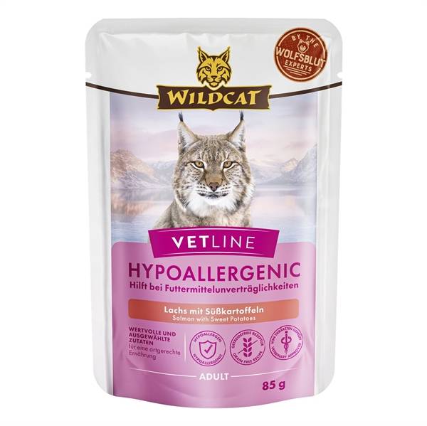 Wildcat VetLine Hypoallergenic Salmon vådfoder, 85g