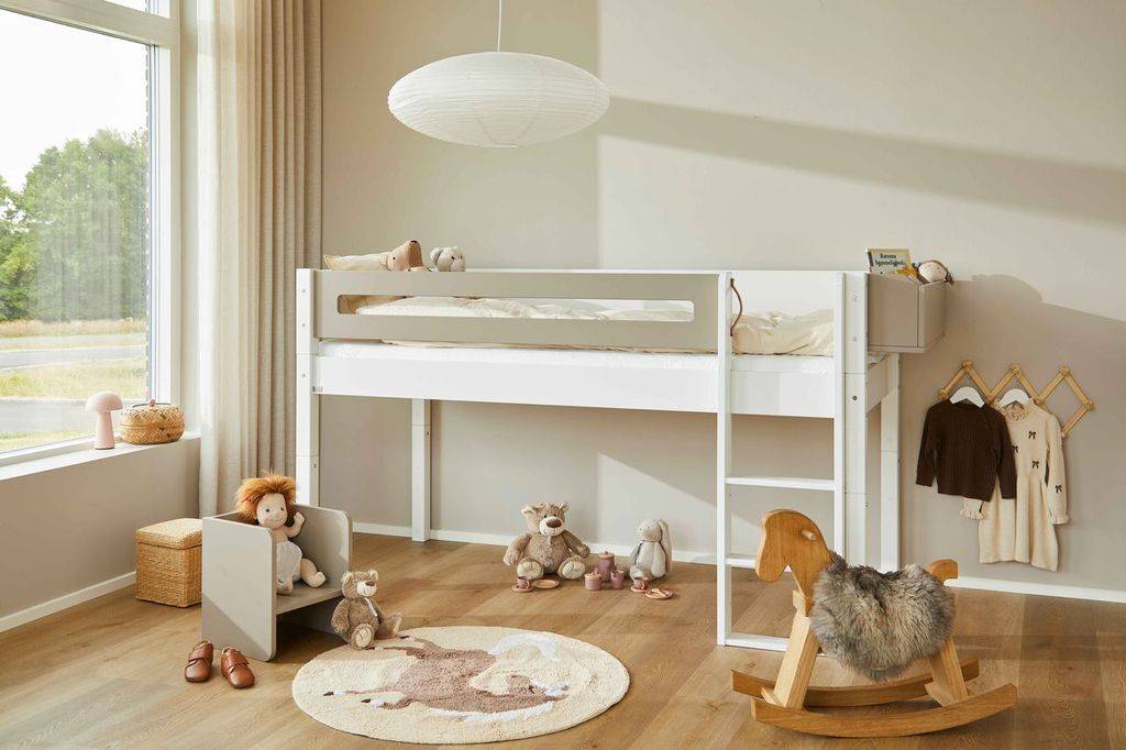 Manis-HFrej Halvhøj seng med design sengehest - 200 cm-90x200