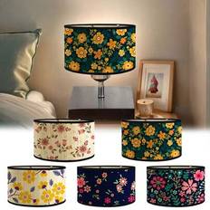 1 st bambu handgjord gör-det-själv lampskärm bohemisk bordslampa tryckt blommig lampskärm avtagbar bambu lampskärm - Multifärgad (A,B,C,D,E)