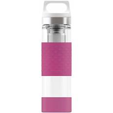 SIGG Hot & Cold Glass Berry, 0.4 L, Doppelwandige-isolierte Glas...