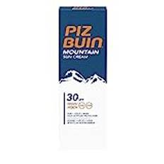 Piz Buin Mountain Sun Cream, solskyddsmedel, solskydd vintersport, högt skydd mot solbränna, kyla och vind, SPF 30, 50 ml