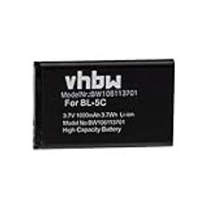 vhbw 1x batteri kompatibelt med Aiptek mini Pocket DV M1, Pocket DV C600 pro, Pocket DV T290 kamera (1 000 mAh, 3,7 V, Li-Ion)