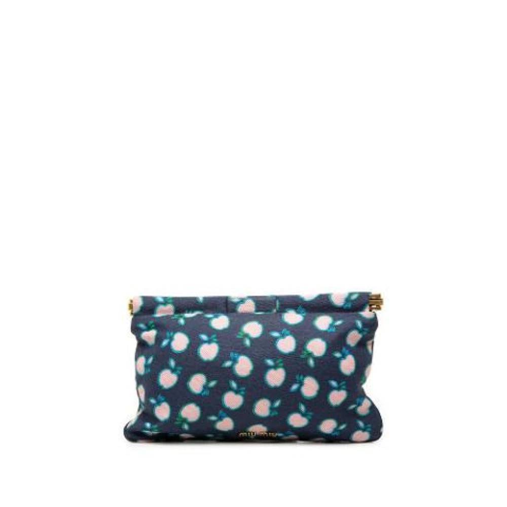 Miu Miu Pre-owned Pre-owned Printed Canvas Clutch - Vintage - Dame - Flerfarvet - ONE SIZE -