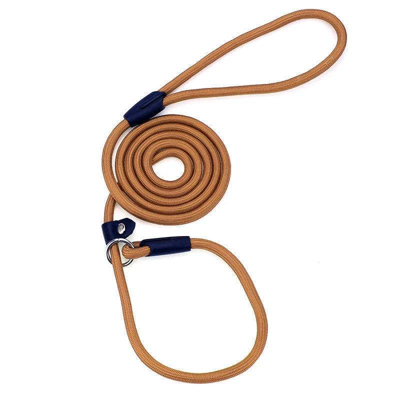 Nylon Slip Lead Training Leash for Small & Medium Dogs - Coffee / S-diameter 0.6 cm / SPC (S-diameter 0.6 cm)