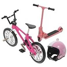 Gogogmee 1 Set Skoterhjälm Dekoration Cykel Modell Hantverk Dockor Skoter Miniatyr Cykel Modell Liten Cykel Modell Skrivbord Simulerad Cykel Modell Mini Liten Cykel Miniatyr Konstgjord