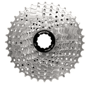 Sampak Bikepartner 10sp 11-36t Road/MTB med KMC X10 1/2x11/128" sølv/sort 114 led kæde 11-13-15-17-19-21-24-28-32-36t.