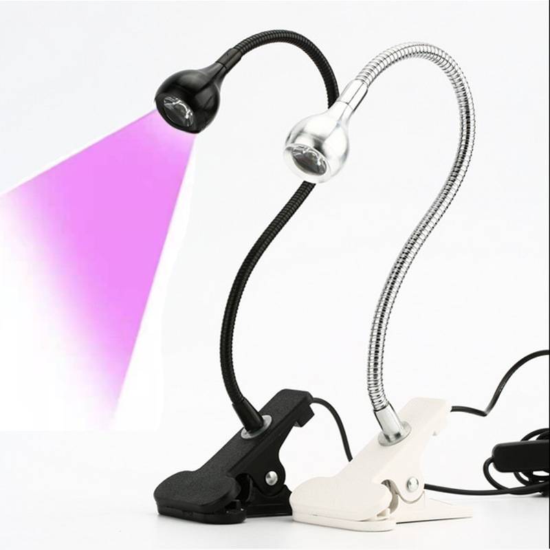 3w Flexible Mini Uv Led Nail Lamp Usb Led Desk Lamp Purple Multi-Angle Adjustable Small Table Light Switch Control Professional
