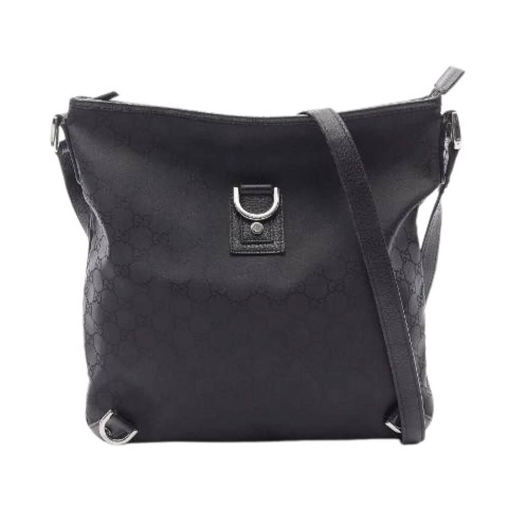 Gucci Vintage - Pre-owned GG Abby Nylon Leather Shoulder Bag Vintage - Dam - ONE Size - Nylon