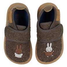 Bisgaard X Miffy Hjemmesko - Uld - Barefoot - Dark Brown - Bisgaard - 20 - Hjemmesko