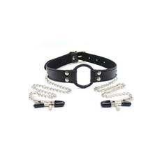 TOYZ4LOVERS Ring Gag And Nipples Clamps