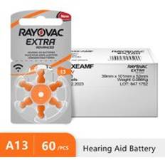 Hörapparatbatteri a13 13a 13 p13 pr48 rayovac extra zink luft 13/a13 minibatterier för hörlurar för ljudförstärkare