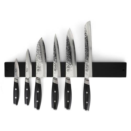 Yaxell TSUCHIMON sæt med 6 knive og magnetskinne sort