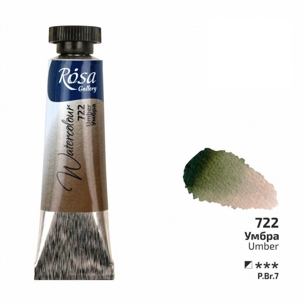 Rosa Gallery akvarellfärg tub 10 ml 722 Umber