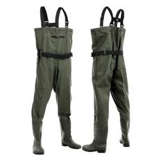 Unizom Fishing Waders with Reinforced Easy and Radial Fully and Fits Chest-High Knees, On/Off, Mobility. Sole, Waterproof, Durable, 27cm-28cm.