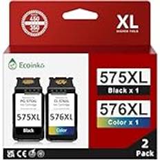 575XL 576 XL Remanufacturerad patron för Canon 575 och 576 för Canon 575 576, patron 575 576 för Pixma TS3551i TS3551i TS3750i TR4751i för Canon TR4750i bläck (svart, färg)