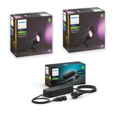 Philips Hue – 2x Lily XL spotlys & 100 watt strømforsyning - Sæt - Fri fragt og klar til levering - Prismatch