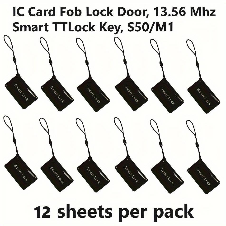 Smart 13.56mhz Rfid Keyless Entry Door Lock Fob - Ic Card With Mini Smart Card For Smart Door Locks, Key Fob For /office, Compatible With Systems (m1/s50)