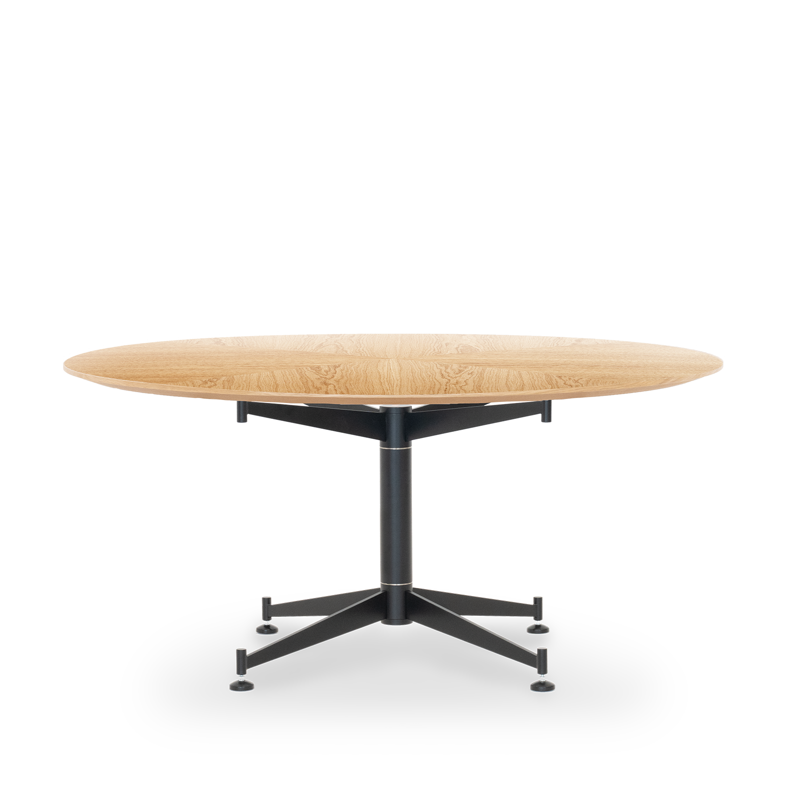Star Table / Veneer B2B - 73-75 / Ø160 Veneer / Matte lacquered star Black