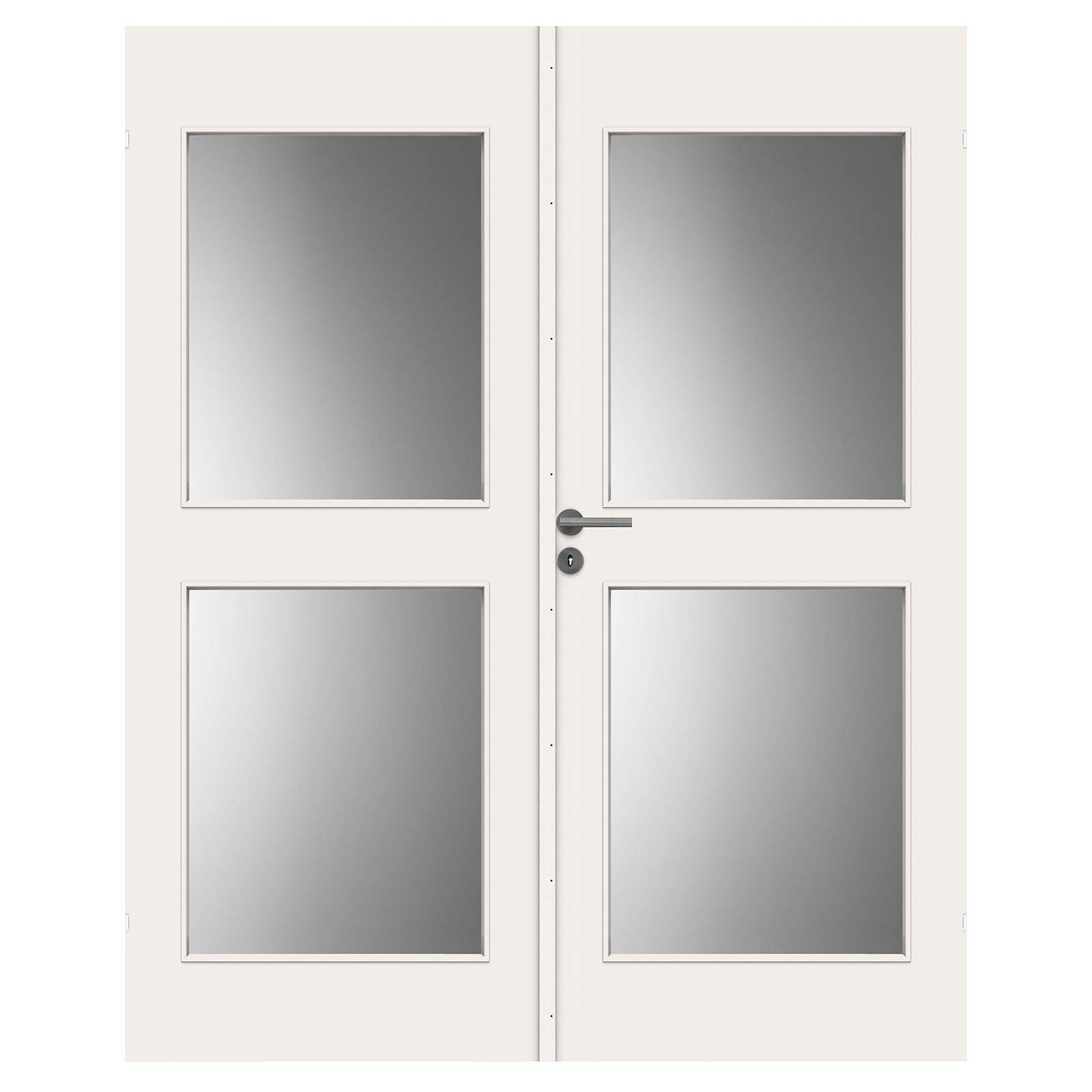 Fransk dør fra Swedoor, Easy G03, Dobbelt dør, Hvid NCS S0502-Y, Clever-line, M15x20