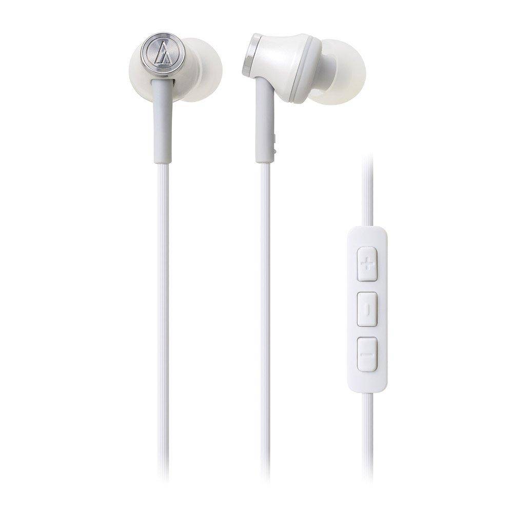 earphones with white WH Audio-Technica iPod/iPhone/iPad in-ear microphone, ATH-CK330i vit