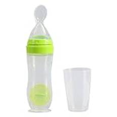 Milisten Nappflaska Spädbarnsmatare Kram Feeding Bottle Rice Cereal Feed Bottle Spoon Baby Food Dispensing Foder Sked F?r Baby Infant Nyf?dd 120Ml (Gr?n) Baby Mjölkflaska