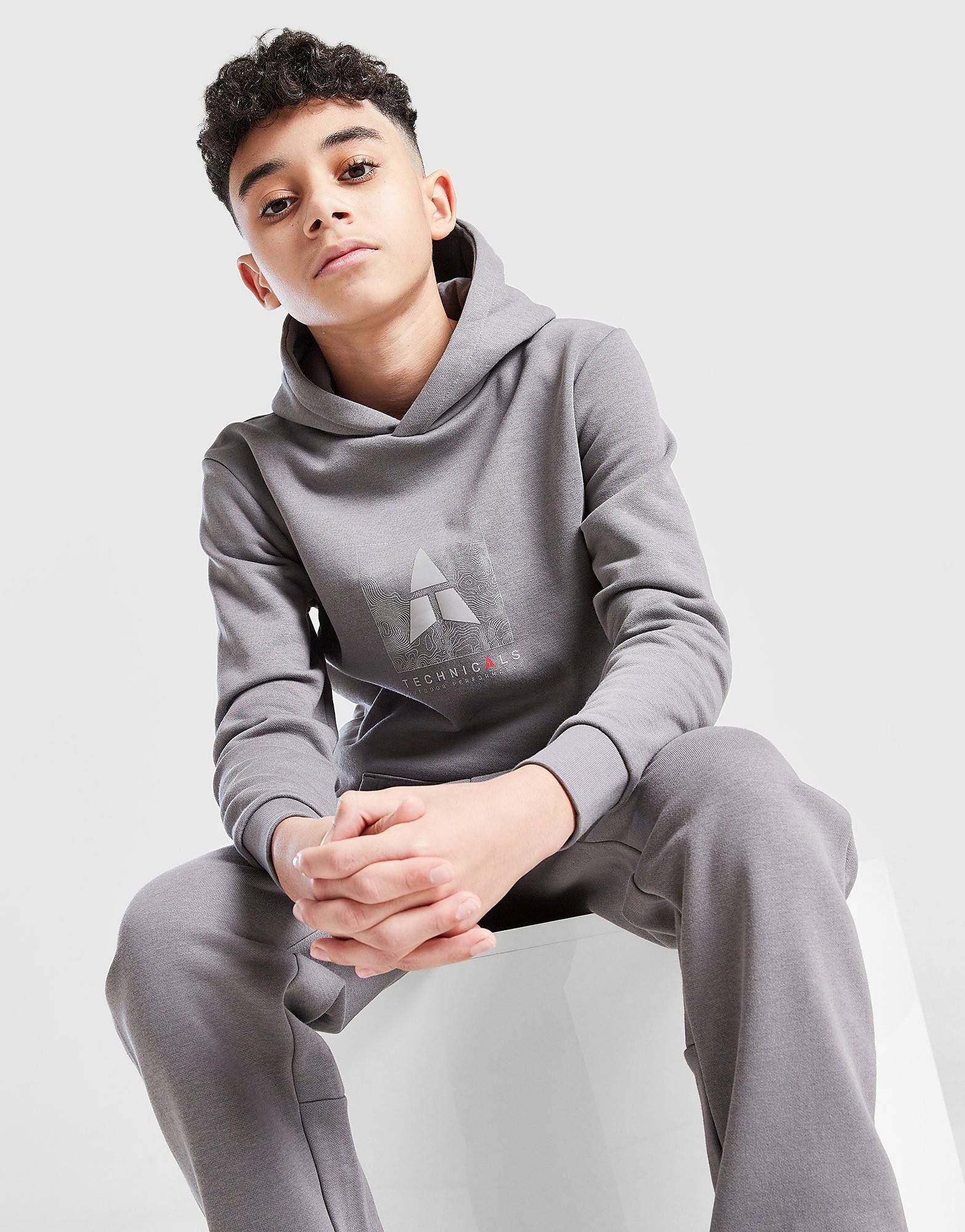 Technicals Bold Tracksuit Junior, grå - 11-12Y