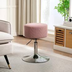 Justerbar pink ledningsbarstol – 360° drejelig, skumpude