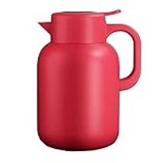 Termisk Kaffekaraff Vit, Rostfritt Stål Kaffekaraff Isolerad Termisk För Att Hålla Varmt/Kallt Kaffe, Te, Vatten, Vakuum Kaffetermos Vattendryck Dispenser(/Red,1.5L)