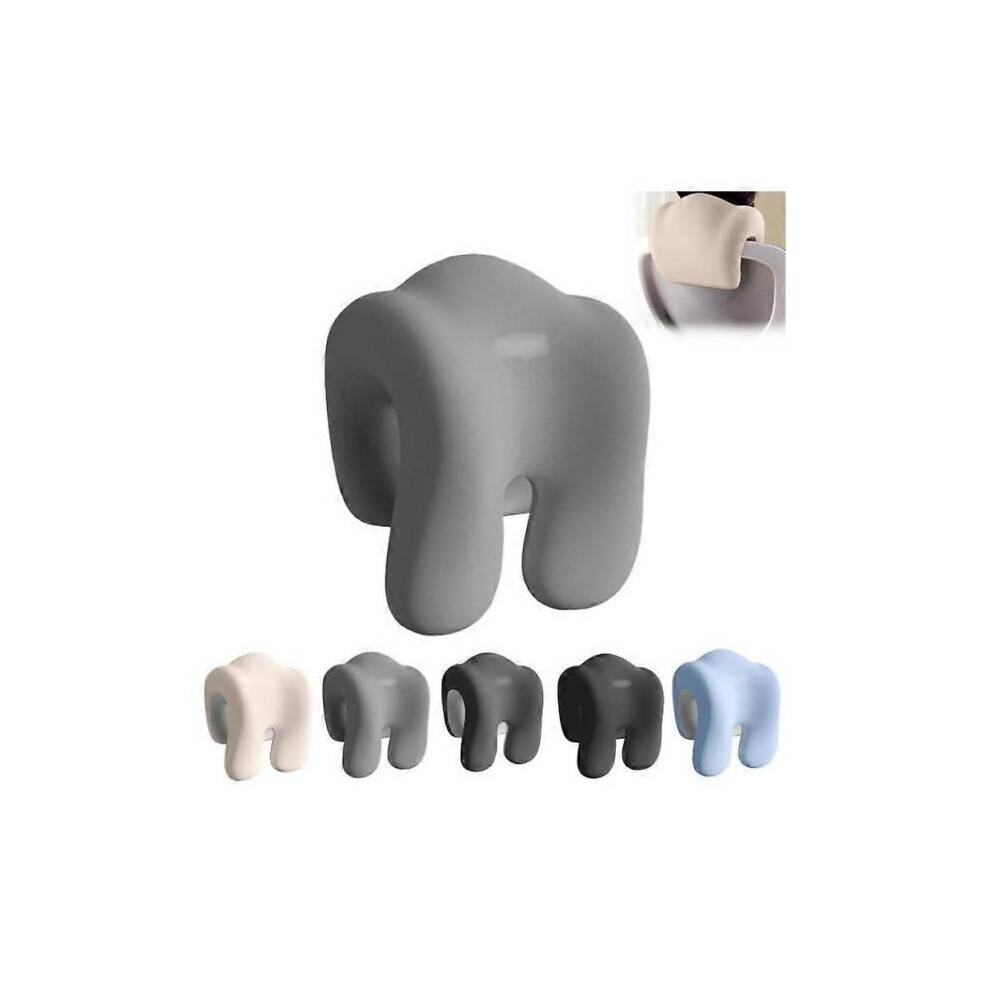 (Dark Gray) Extra Firm Office Chair Headrest Attachment - Ergonomic Neck Support Pillow
