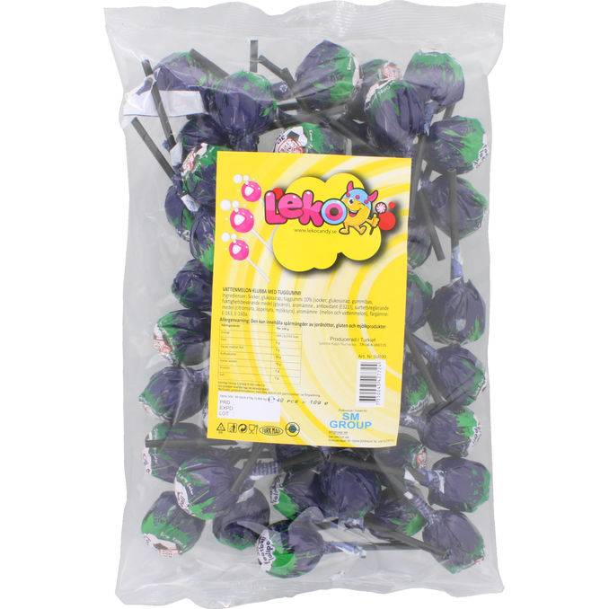 Leko Vattenmelonsklubbor Tuggummi 48-pack