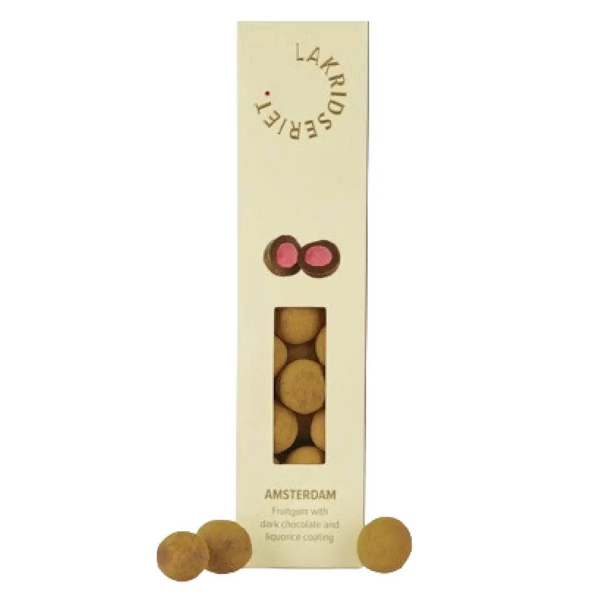 Lakridseriet – Amsterdam hindbærvingummi med mørk chokolade og lakrids (ca. 170 g)