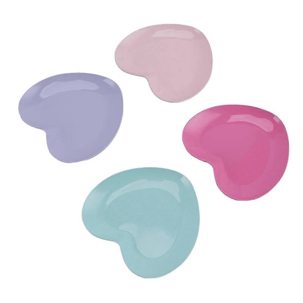 4pcs Heart-Shaped Makeup Palette - Stainless Steel, Anti-Rust, Travel-Friendly TroveMart