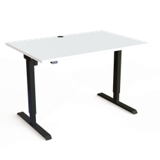 ConSet 501-20 hæve-sænke bord 120x80cm hvid med sort stel