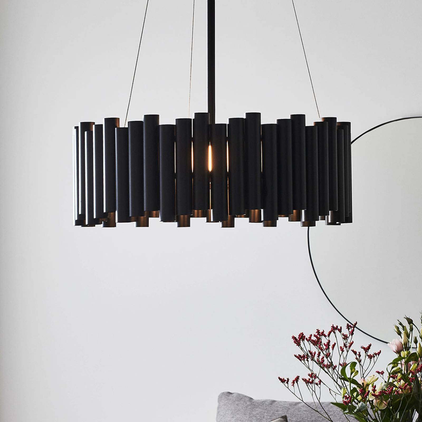 Markslöjd Hänglampa Level, dimbar, Svart, Vardagsrum / matsal, Metall, Modern, Pendellampa
