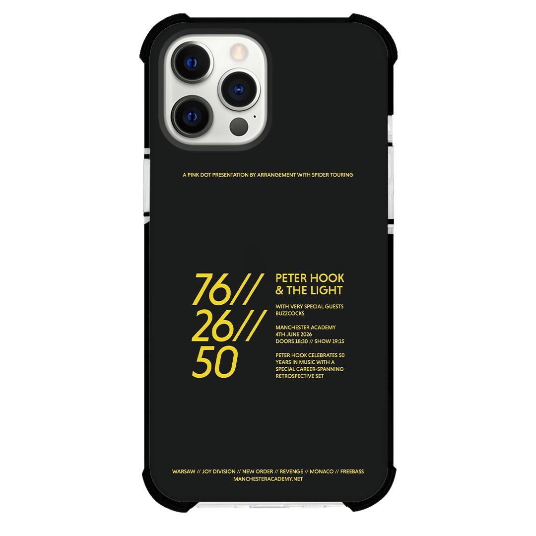 Joy Division Phone Case For iPhone Samsung Galaxy Pixel OnePlus Vivo Xiaomi Asus Sony Motorola Nokia - Joy Division Peter Hook And The Light Tour Yellow Poster.