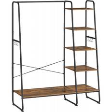 Tøjstativ med 5 hylder 45 x 120 x 160 cm Vintage Brun