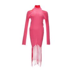 Bottega Veneta, Klänning, Dam, L, Bomull, Klänning med fransar - pink (L)