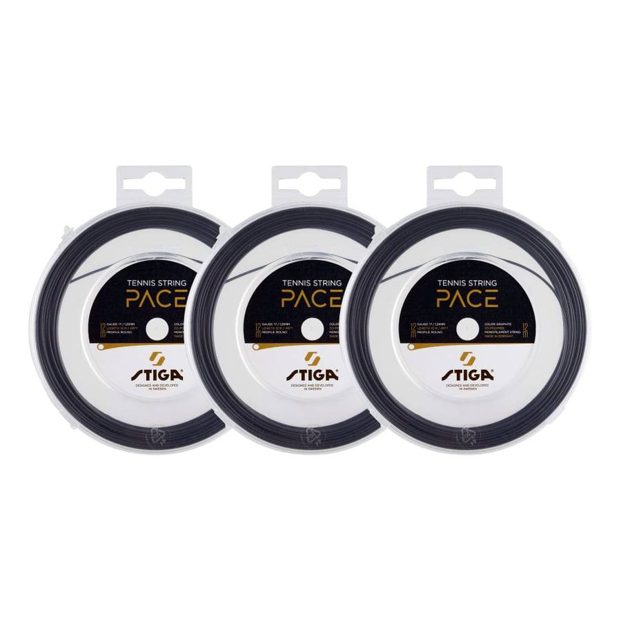 Tennis String Pace 12 M Set Graphite - 1.25mm 3-Pack.