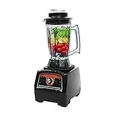 Smoothie Maker Blender, 2 800 W smoothie-mixer, 3,3 hk kvarn och isbrytare med hastighetsreglering, 57 000 varv/min, 2 i 1 blad, 3,9 l glasbehållare för smoothie, milkshake och iskross