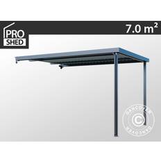 Udhæng t/redskabsskur Redskabsrum Haveskur med ovenlys, 2,86x2,45x2,26m,7m²,Antracit