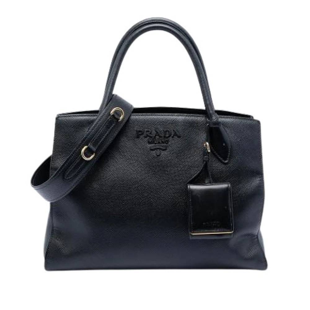 Prada Vintage - Pre-owned Monokrom Handväska Vintage - Dam - ONE Size - Läder