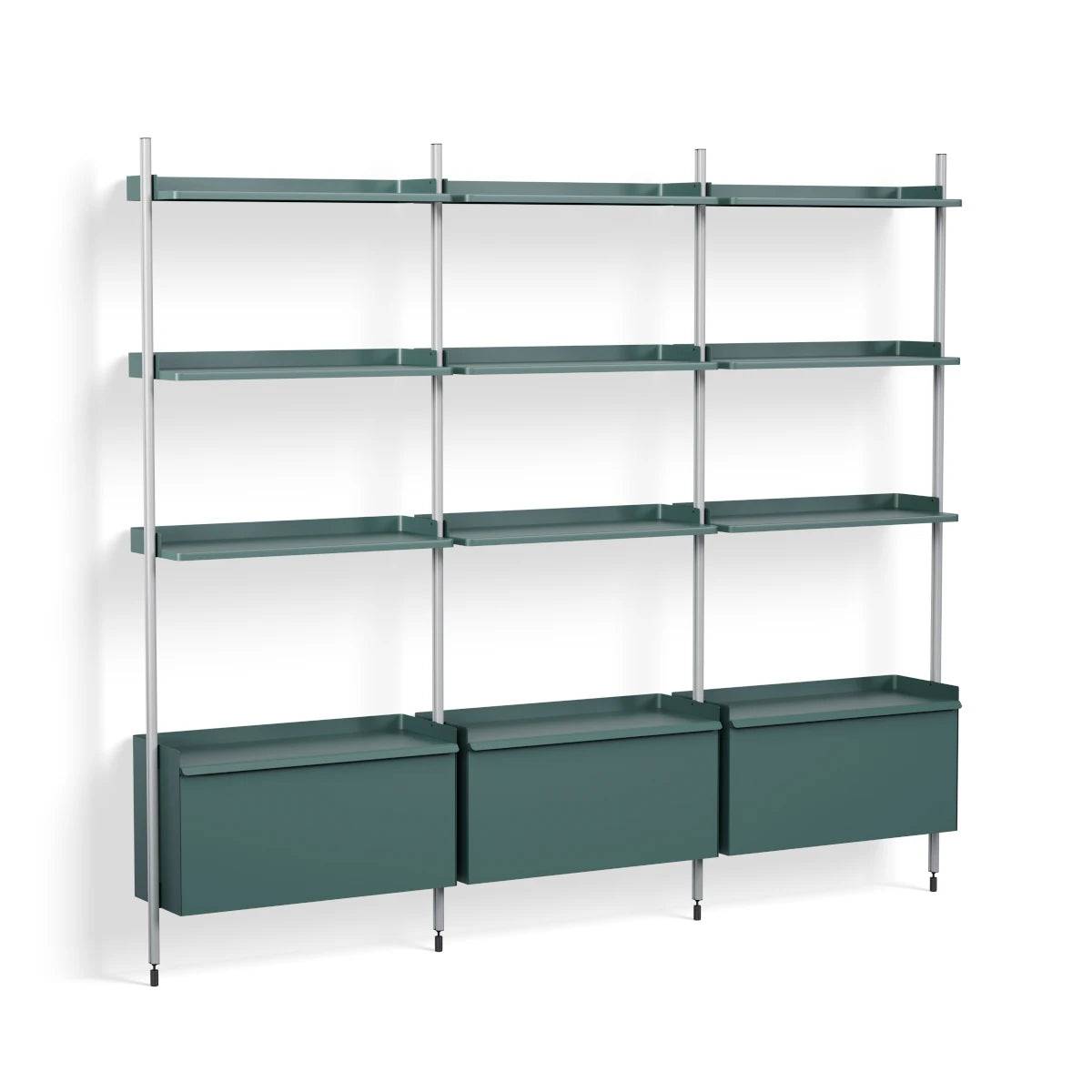 HAY Pier System - 133 3 Columns - Blue Steel - Clear Anodised