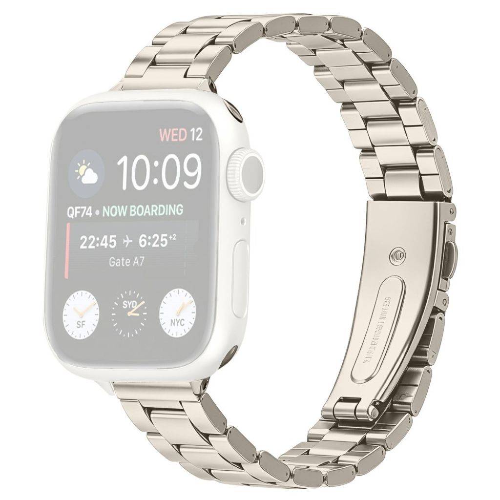 Apple Watch 49/46/44/42mm Urrem i rustfrit stål - Sølv