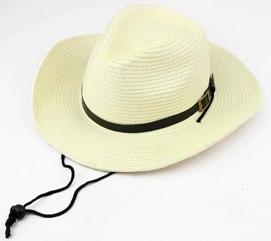 Sommar hopfällbar stråhatt solskydd western cowboyhatt barn mot uv-strålar strandsolhatt bred brätte cowgirlhattar
