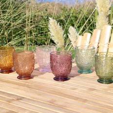 Chic Antique Saint-Émilion Glass with Pattern 6 pcs