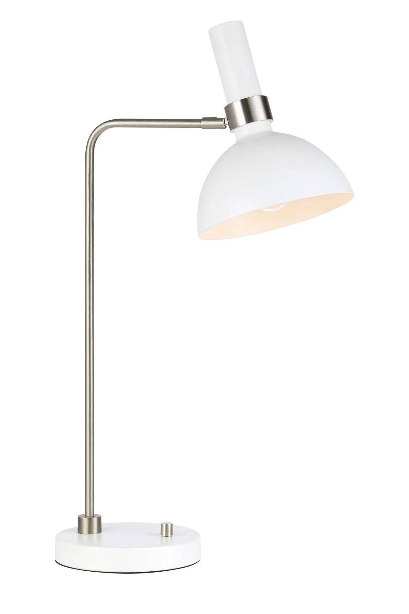 Larry Skrivbordslampa Vit/Krom
