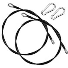 2st 150 cm Fitness-Förlängningskablar, Home Gym-Kabelförlängning med Karbinhake för Bowflex Home Gym-Maskintillbehör för Benförlängningar