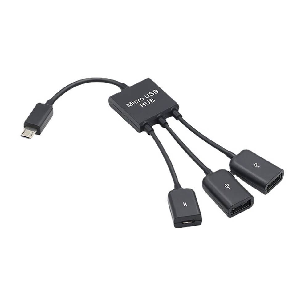 3in1USB To2OTG3Port HUB Kabelsplitter Micro-USB Adapter Konverter Til Tablet Computer Tastatur
